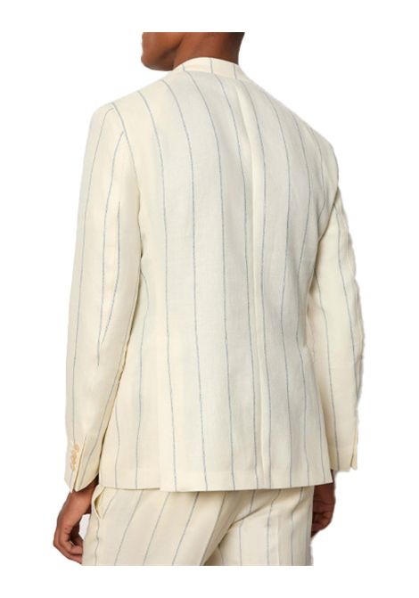 Abito L.B.M. 1911 uomo Paul 368753373 Beige gessato due bottoni tasche con aletta pantaloni senza pince L.B.M. 1911 | Abiti | 3687533731